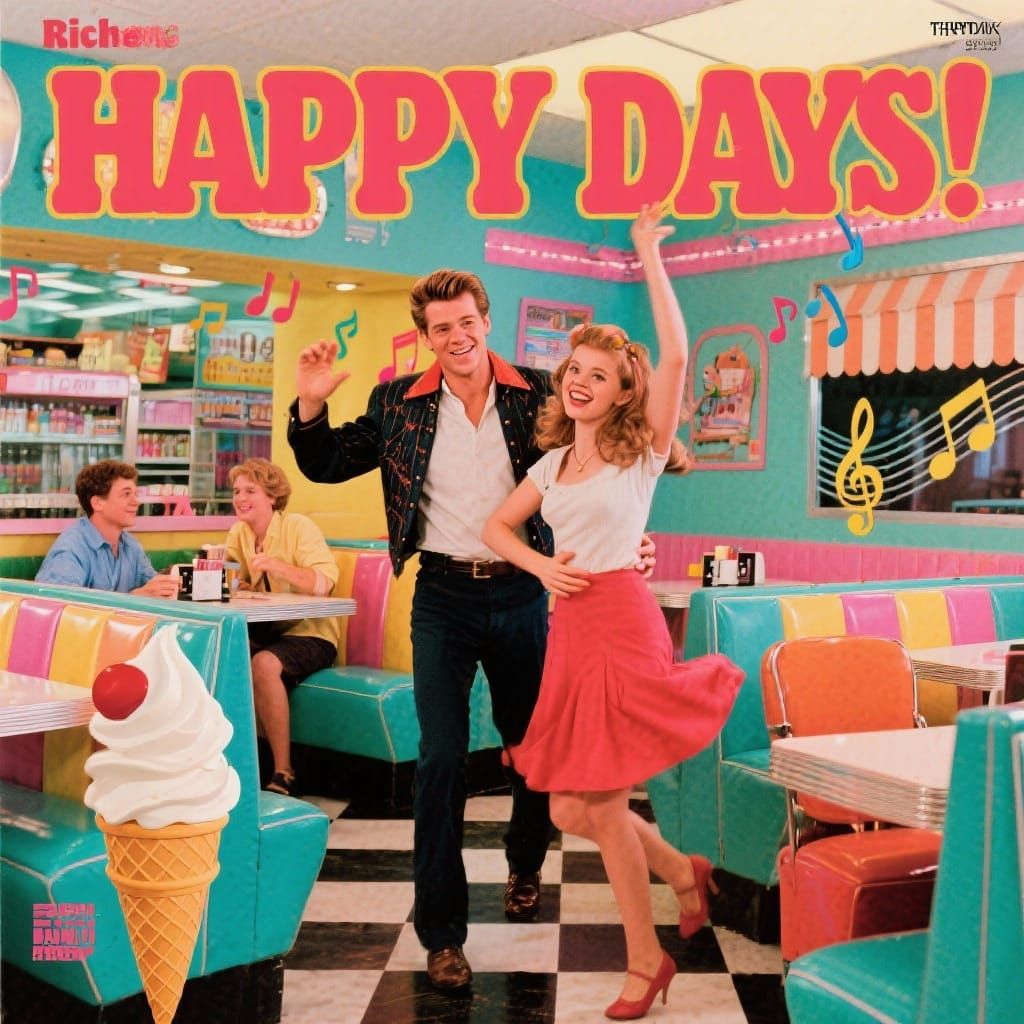 HAPPY DAYS!  Retro Illustrations Daily Challenge #1126: Nov 11, 2025  by @ArtMew94