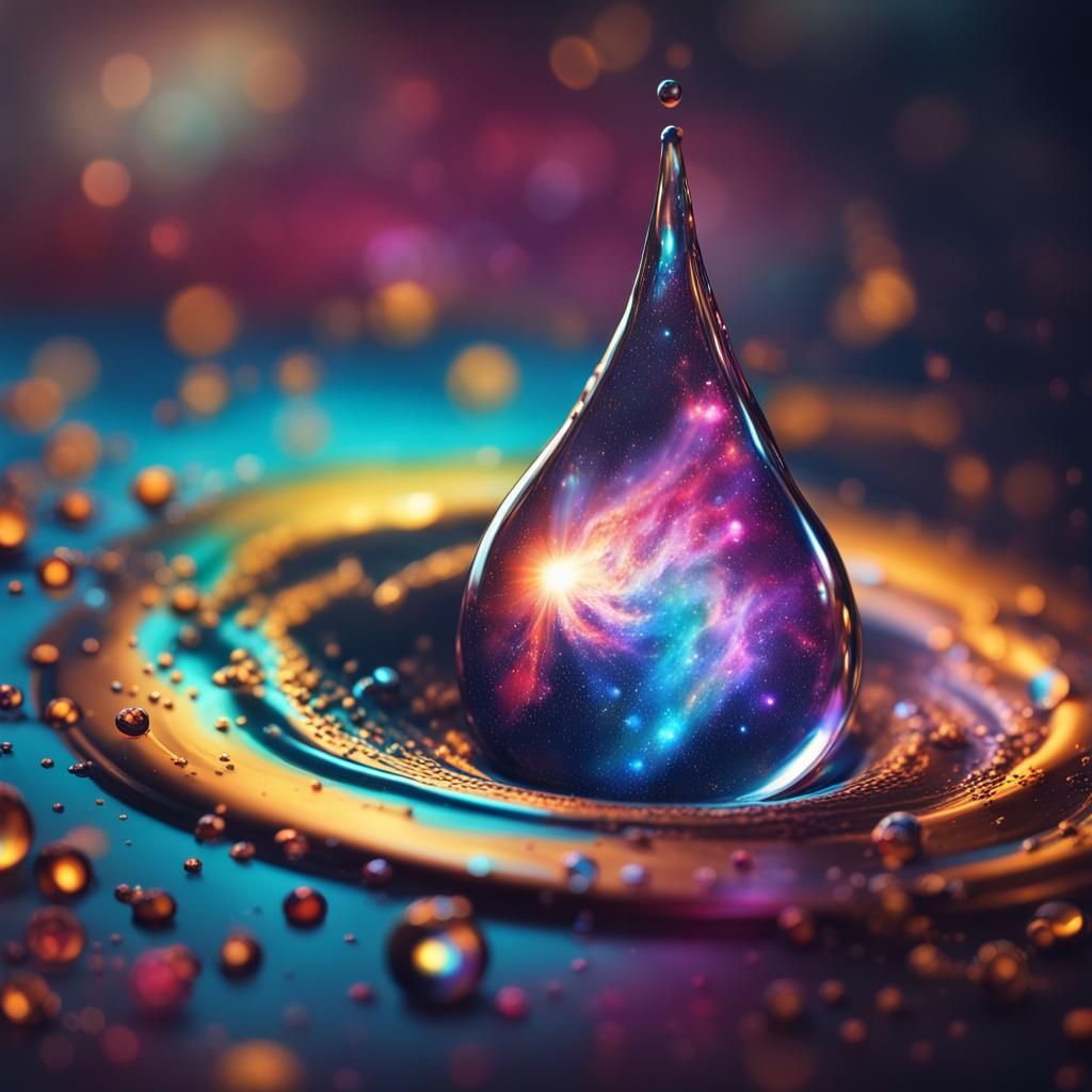 Universe teardrop - AI Generated Artwork - NightCafe Creator