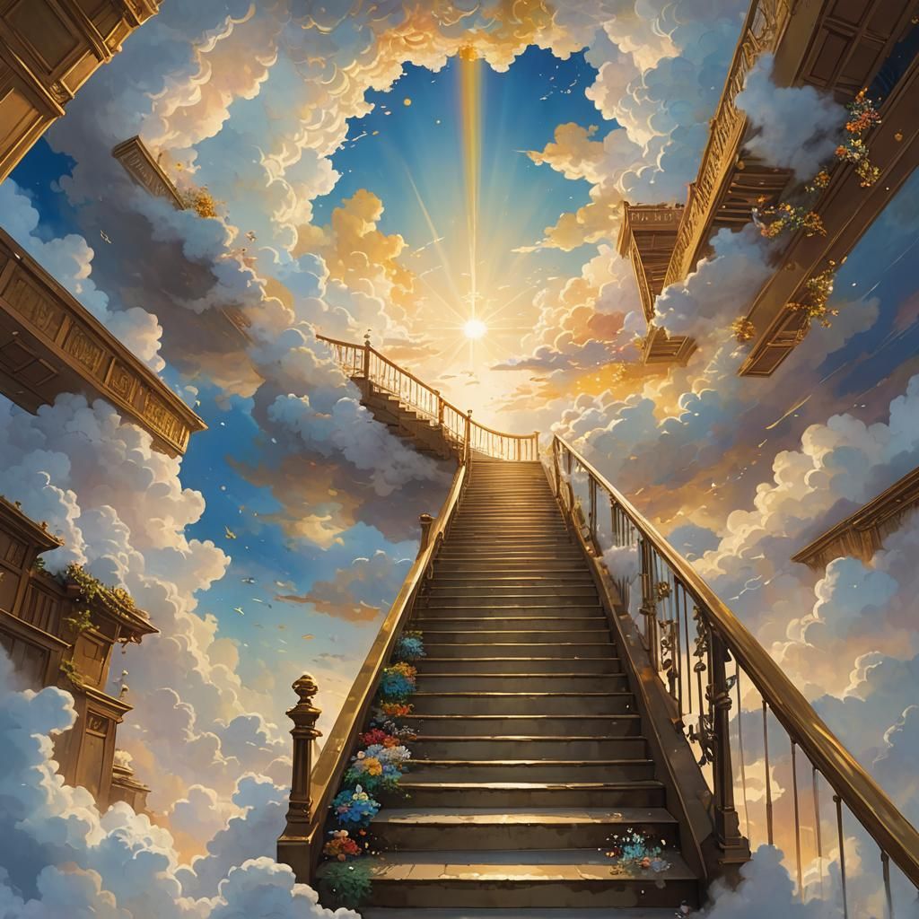 Stairway to Heaven: Anime Style Digital Painting