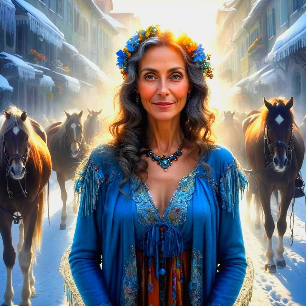 Elegant Woman with Expressive Confidence