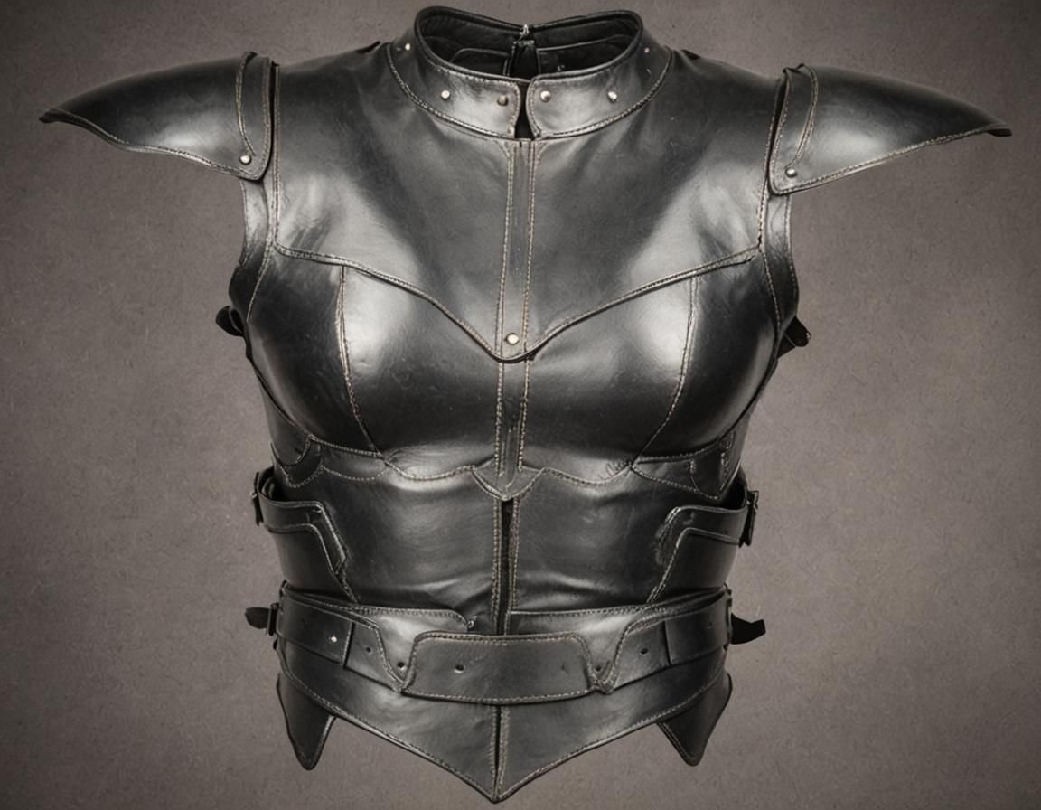 silver leather women's armor