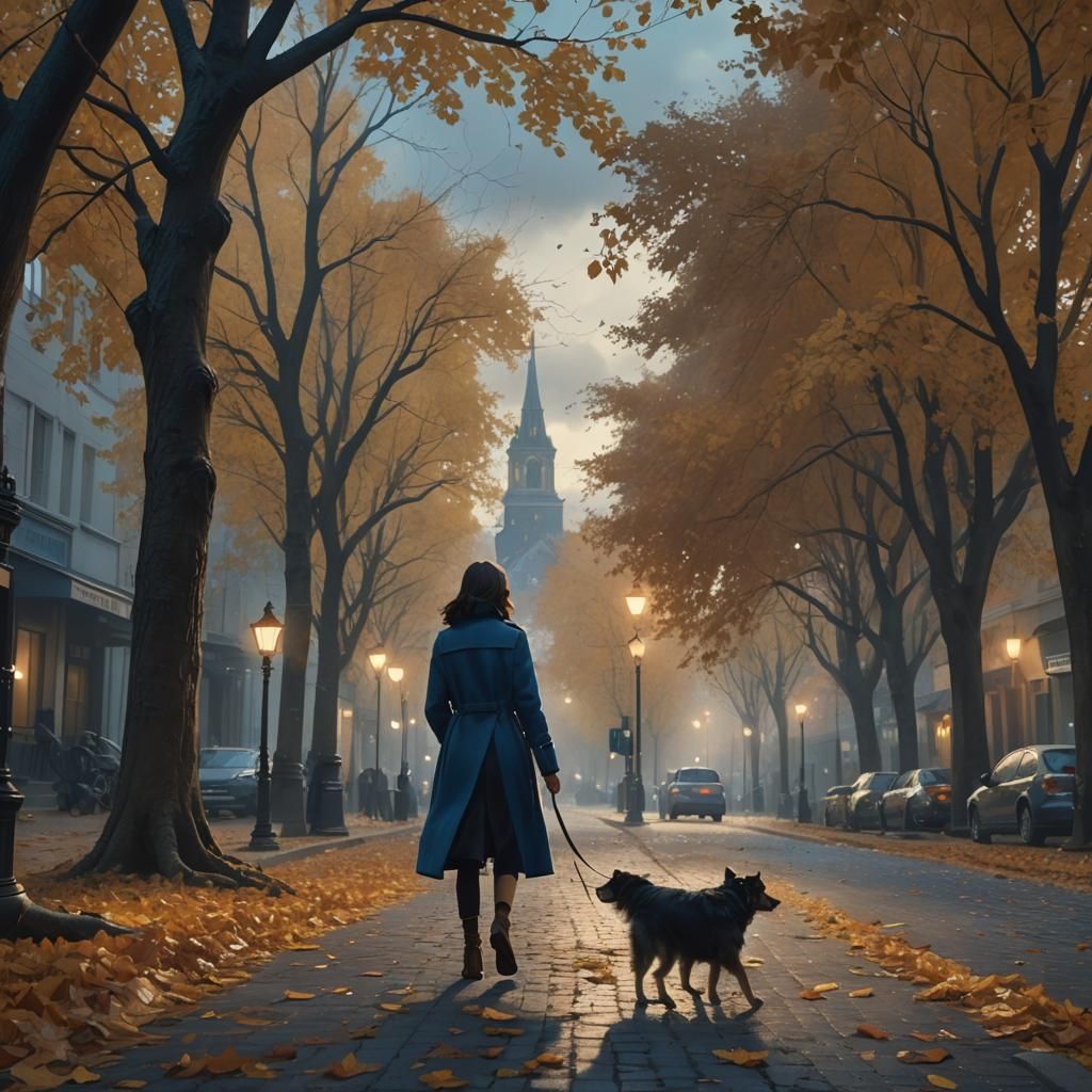 Dans un décor automnal