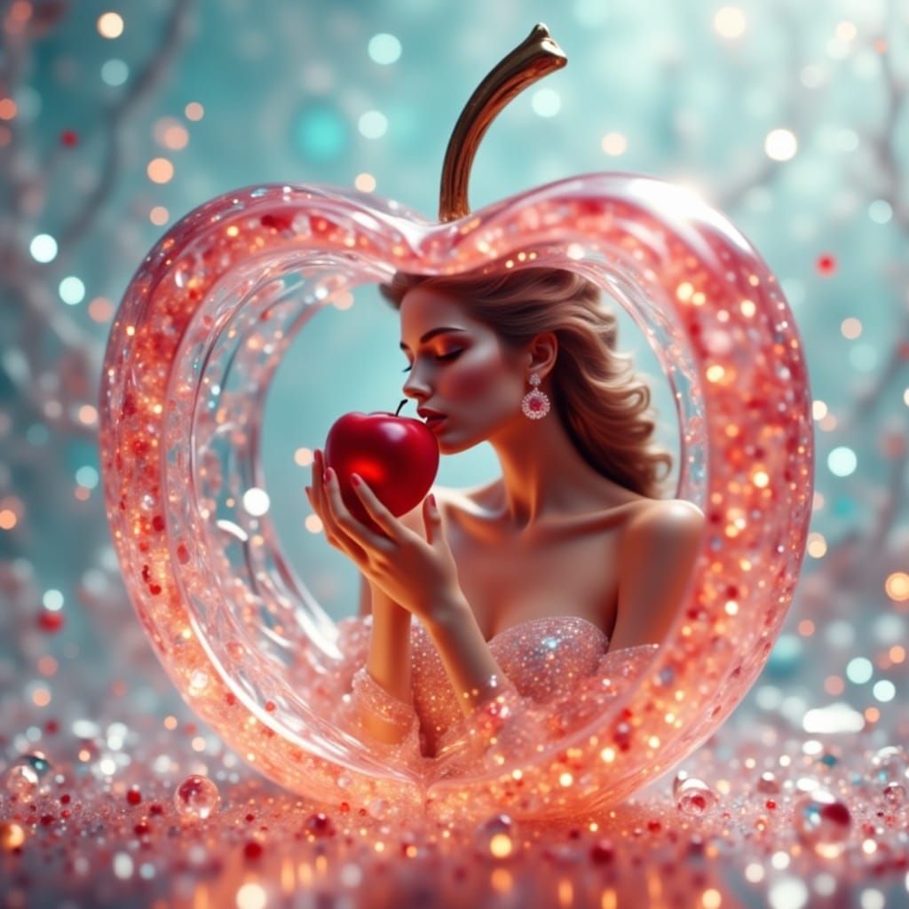 <lora:Crystal Glass Flux:1.0> 