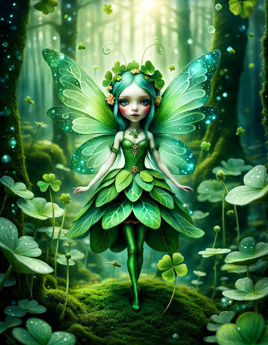 Clover fairy - AI Generated Artwork - NightCafe Creator