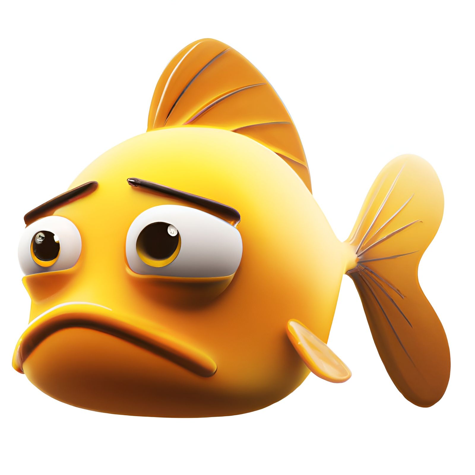 3D Sad Fish Emoji
