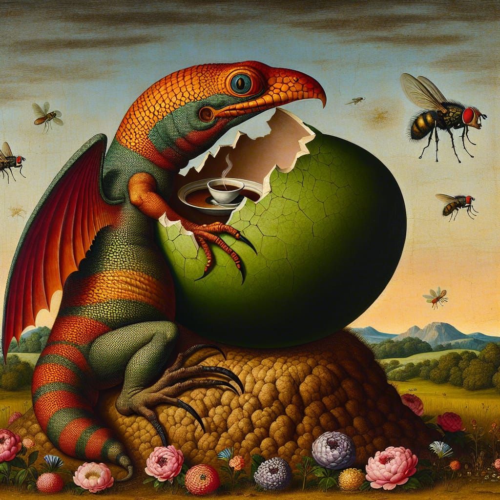 Style:Nicoletta Ceccoli's style, dürer. In this surrealist m...