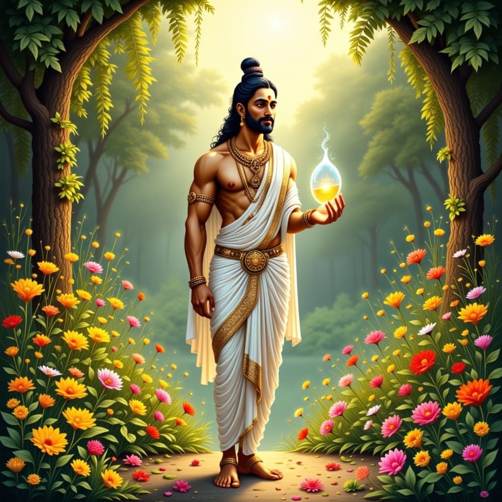 <lora:The indian model 1:1.0> dhanvantari, modern, artistic, healthy, prem <indian>