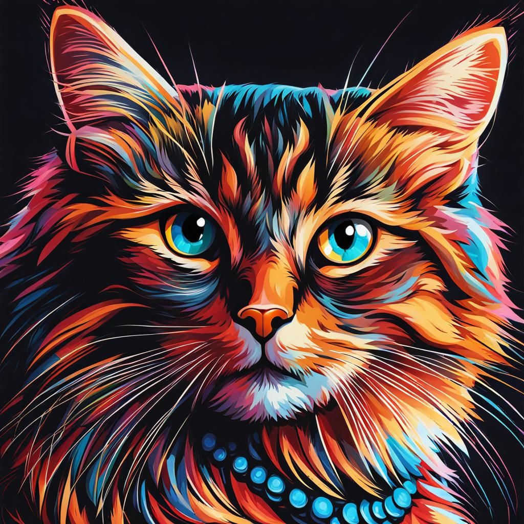 Emoji Fusion: Cat, Llama, and Fireworks Display