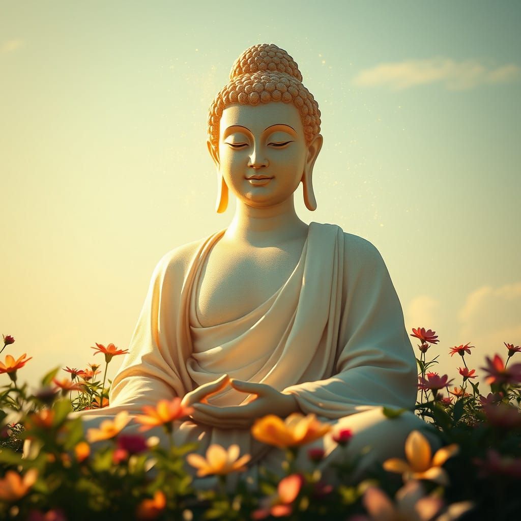 Enlightened Being in Serene Nature