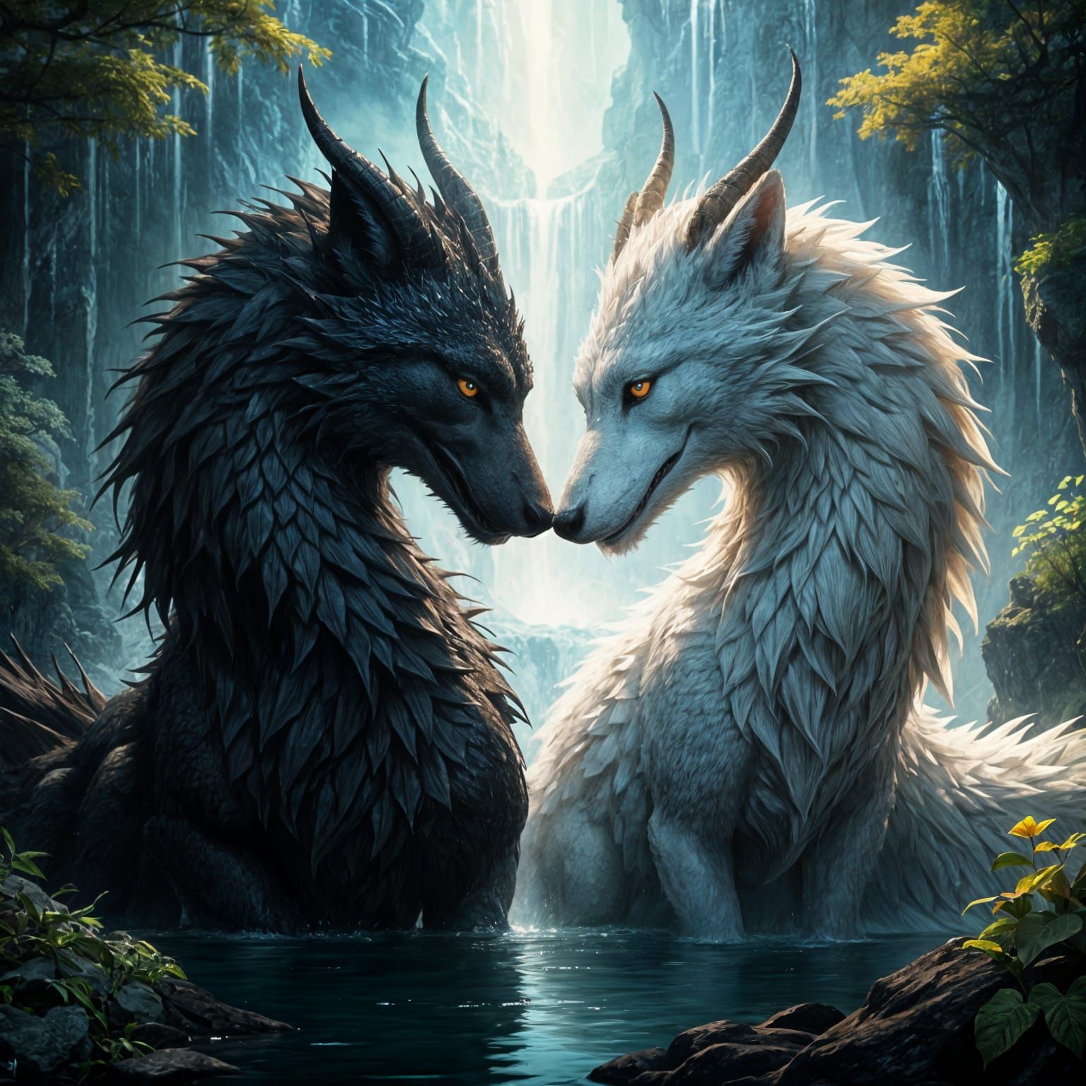 Draconic Lovers   by @CandyFox