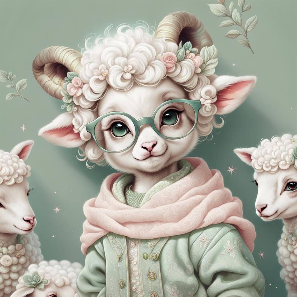 Bah Bah Chic Sheep - AI Generated Artwork - NightCafe Creator