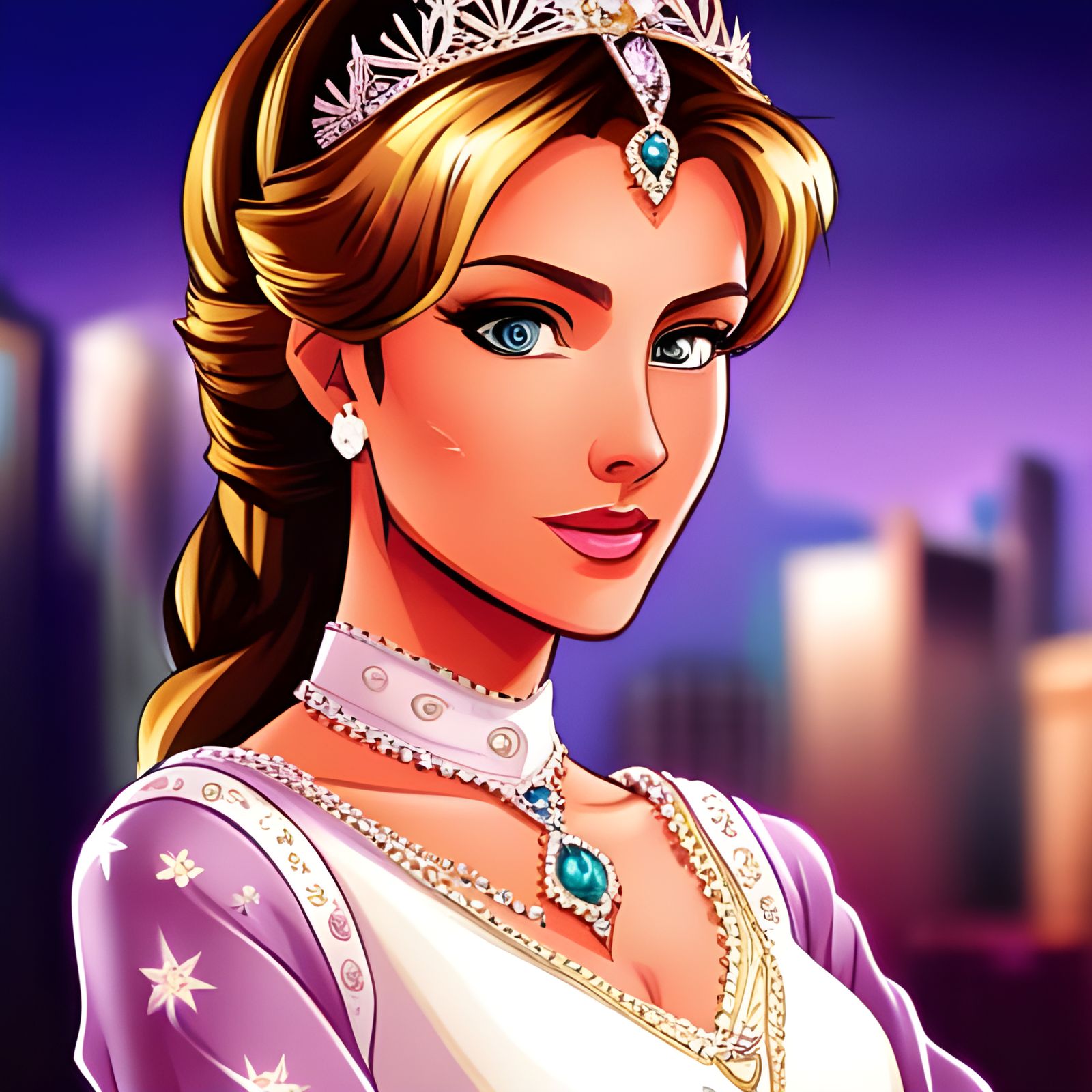 Purple Princess AI Generated Artwork NightCafe Creator