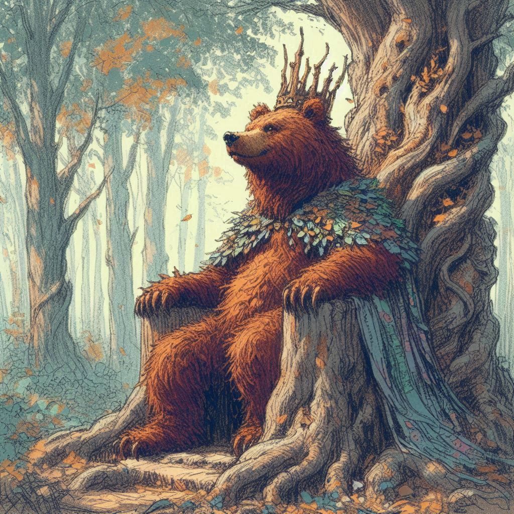 The bear who wanted to be king - AI Generated Artwork - NightCafe Creator