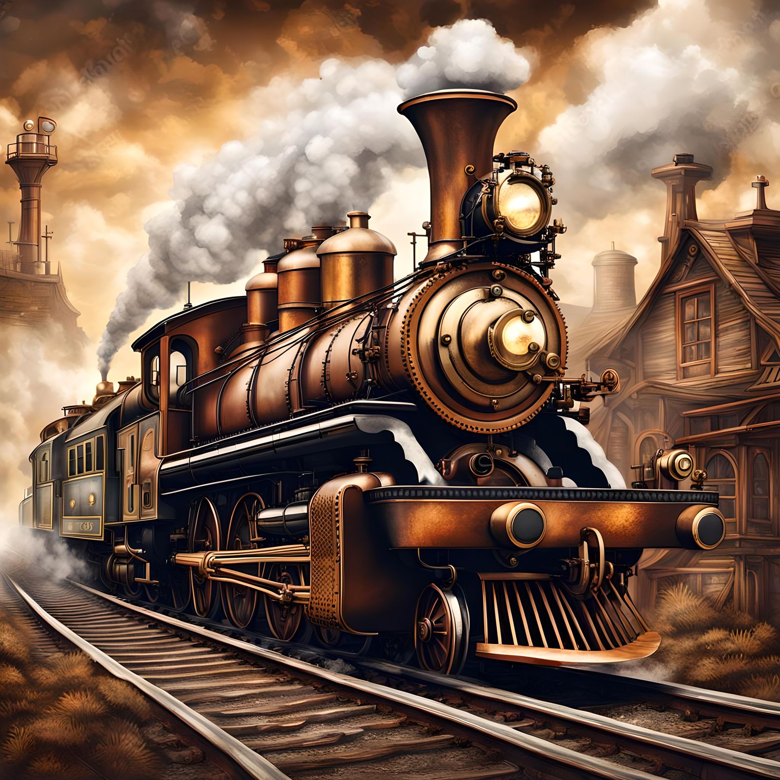 Steampunk locomotive