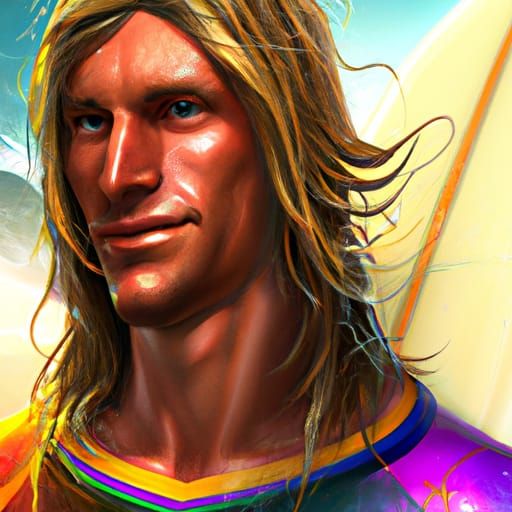 dic the surfer dude AI Generated Artwork NightCafe Creator