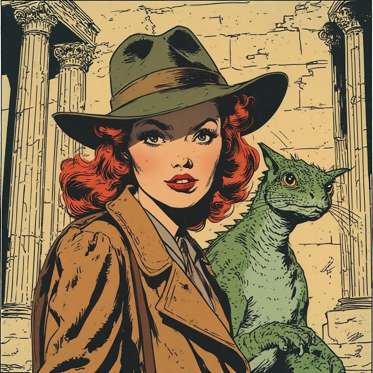 Time Traveler and Companion (Vintage Comic)