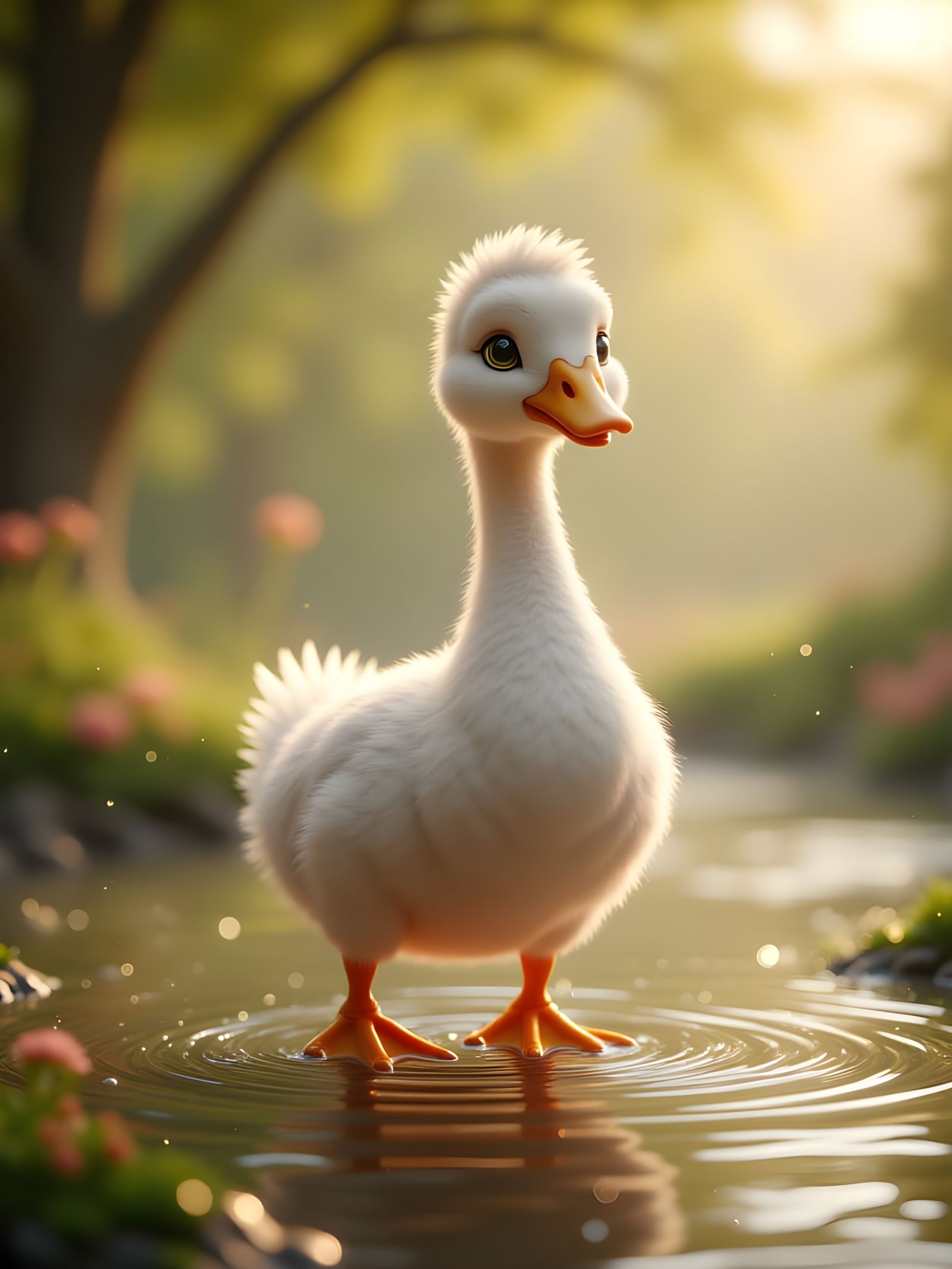 silly and adorable goose, dynamic lighting, hyperrealistic , <lora:Ultra Fantasy:1.0>
