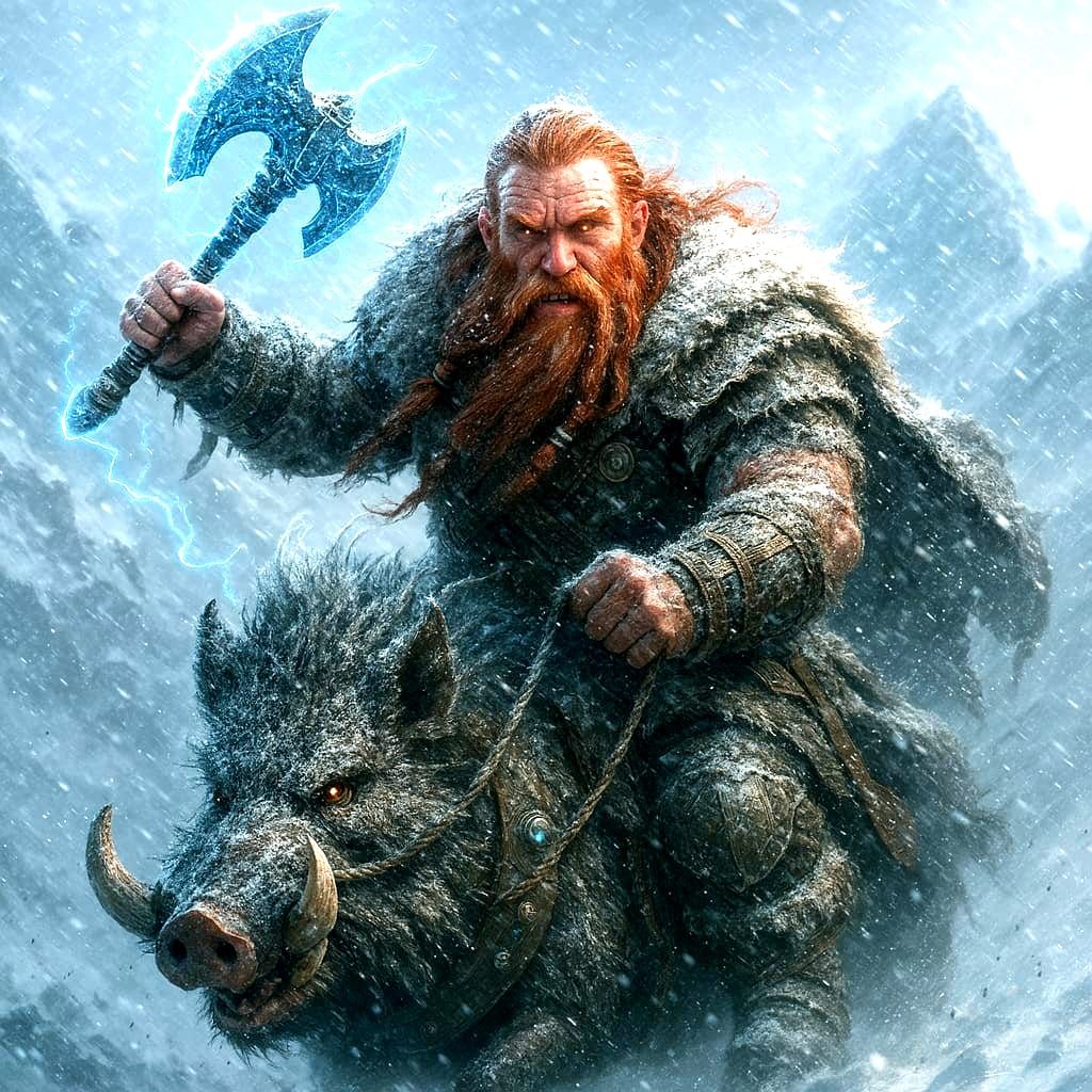 Dwarven Rider  by @Manaconda