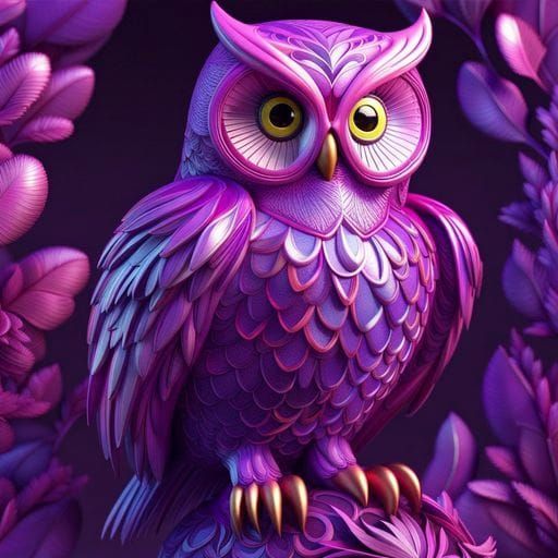 Purple owl