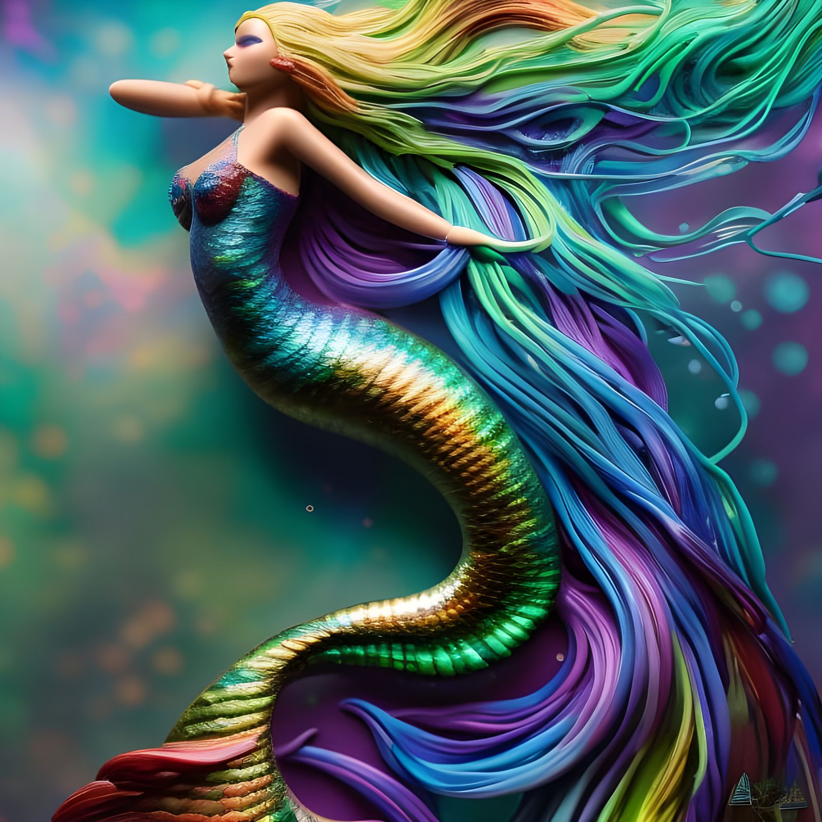 "The most beautiful and exquisite rainbow colored mermaids+artist "Todd ...