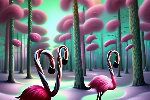Candy Cane Flamingos false