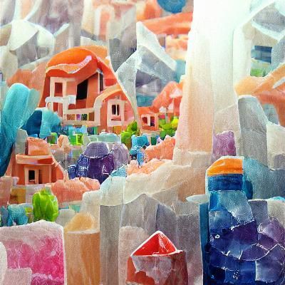 Town made of crystal