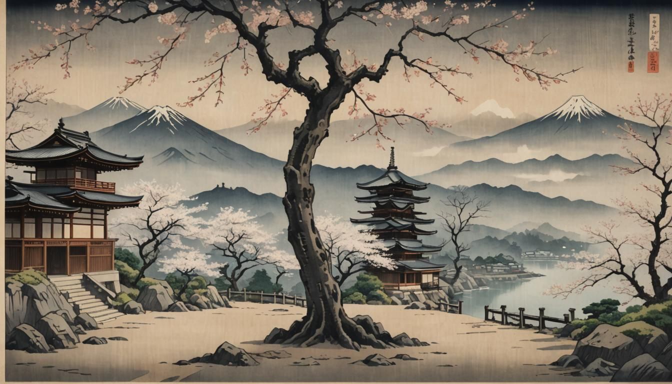 Ukiyo-e  by @PurpleSunSet