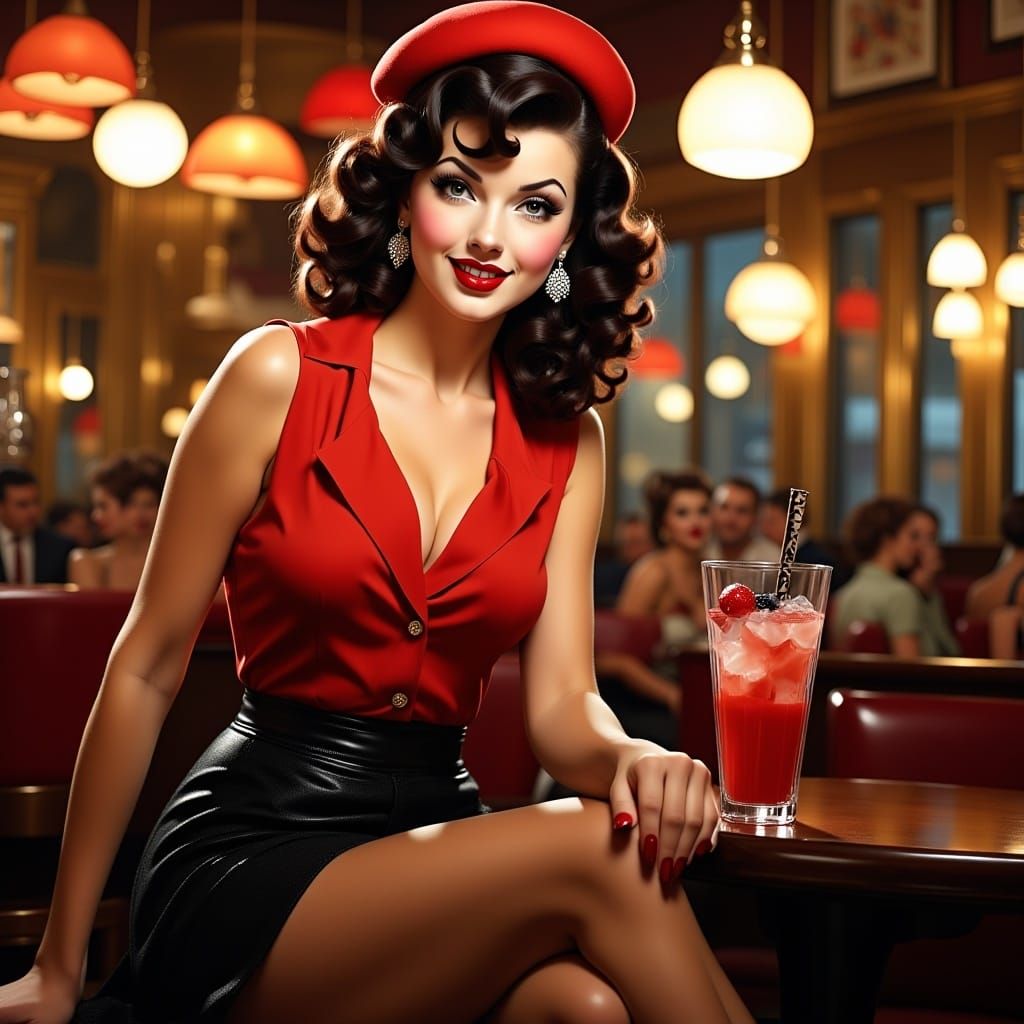 <lora:PinupFlux:1.0>