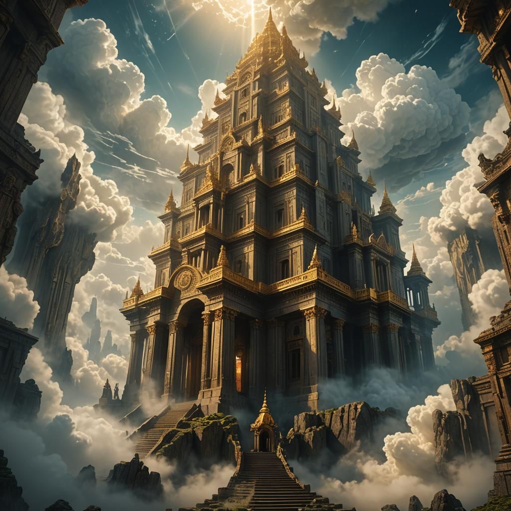 Temple Descends from Heaven: Digital Matte Painting