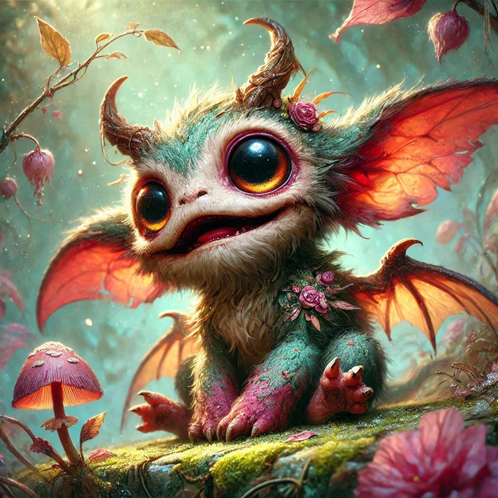 adorable fairy-tale fantasy creature portrait..