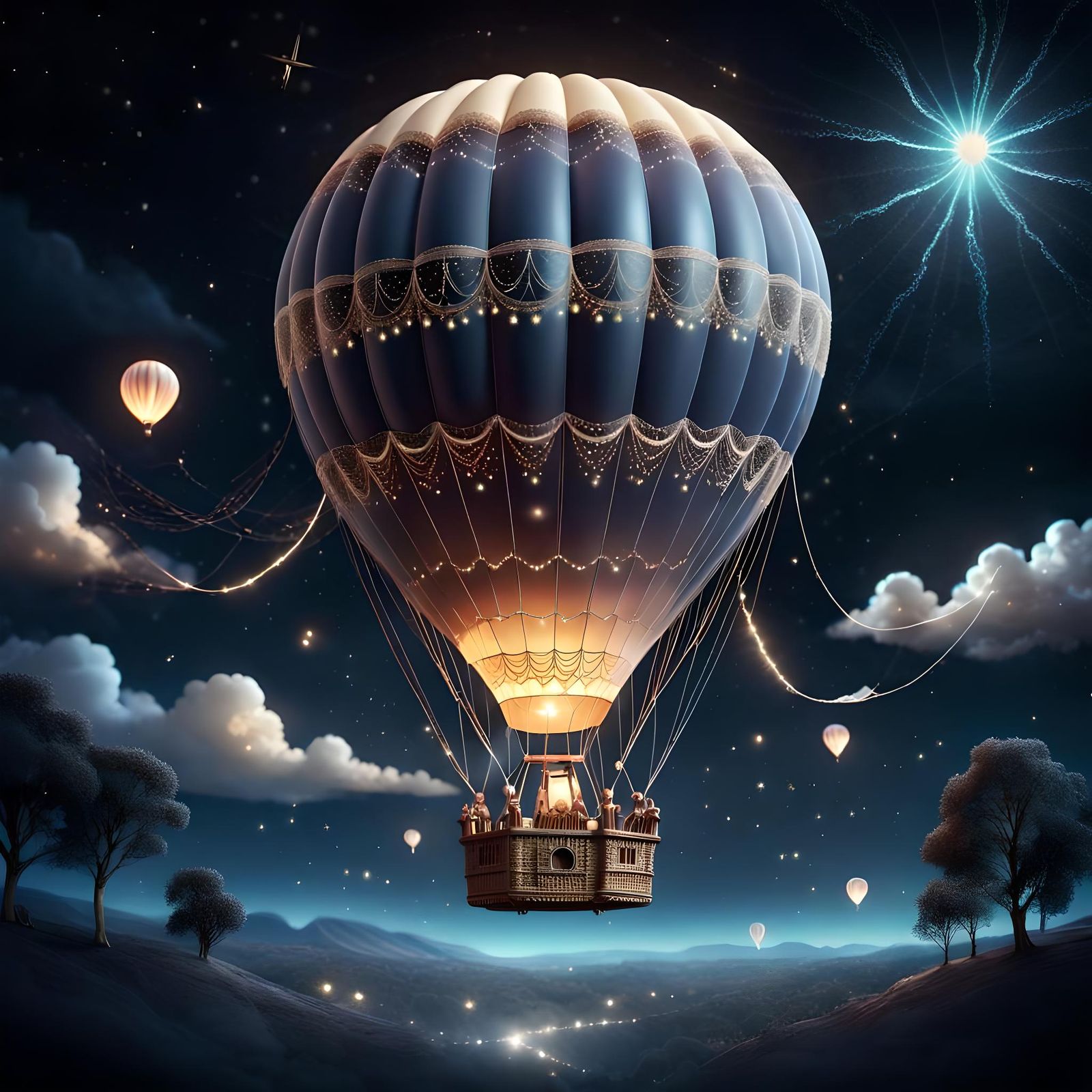 Night Ballooning  by @Notuneek