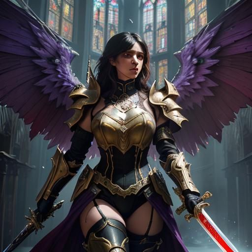 CrowPickle's Angel Warrier - AI Generated Artwork - NightCafe Creator