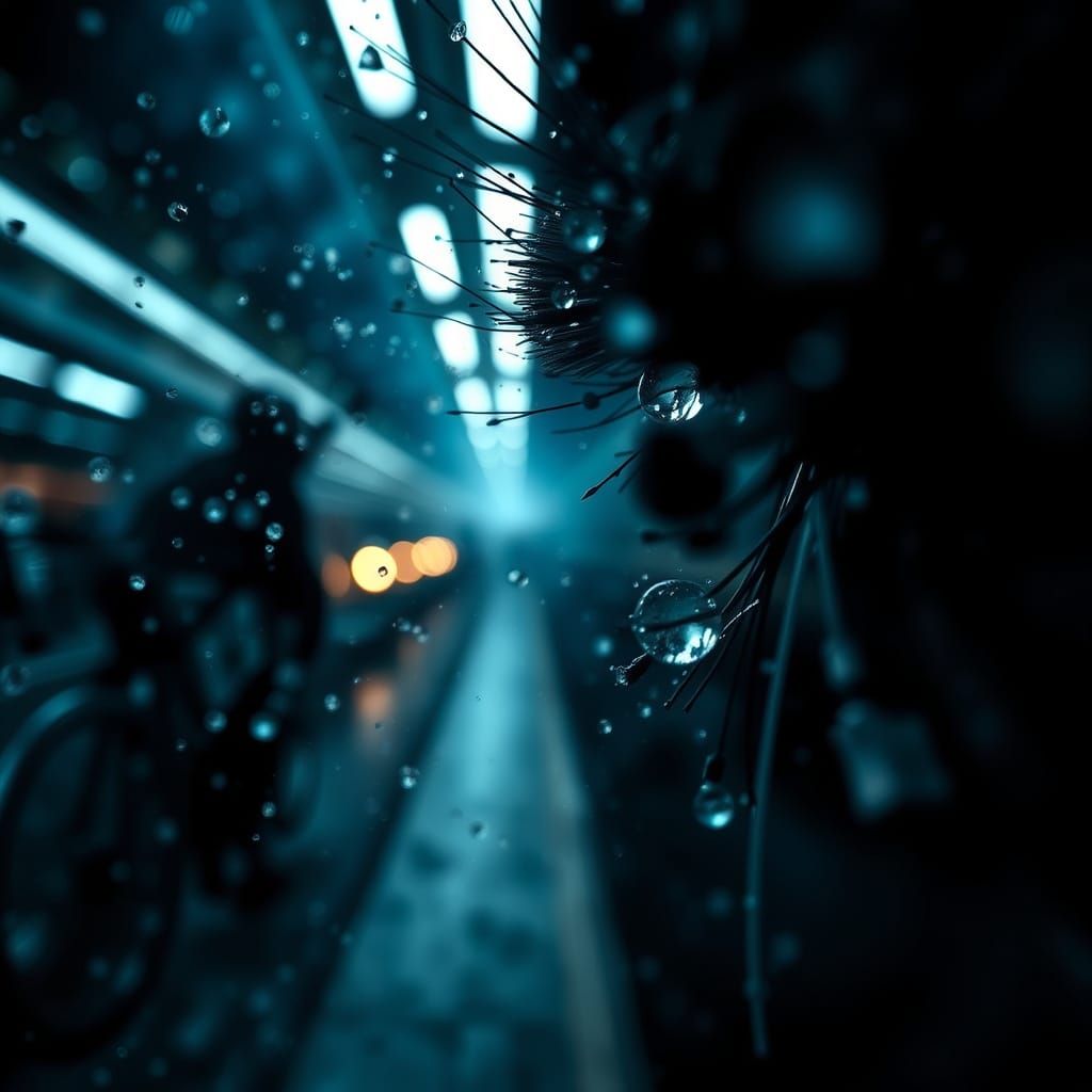 Old Man Plays Piano Under Bridge with Eiffel Tower