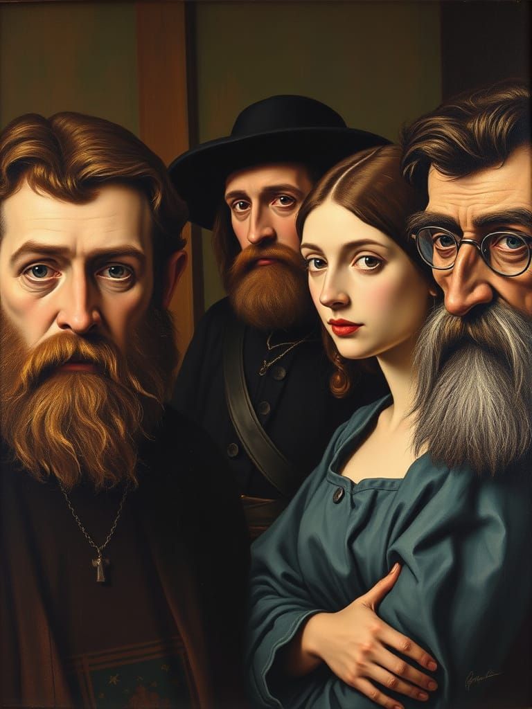 Impressionist Masterpiece with Baroque and Cubist Elements