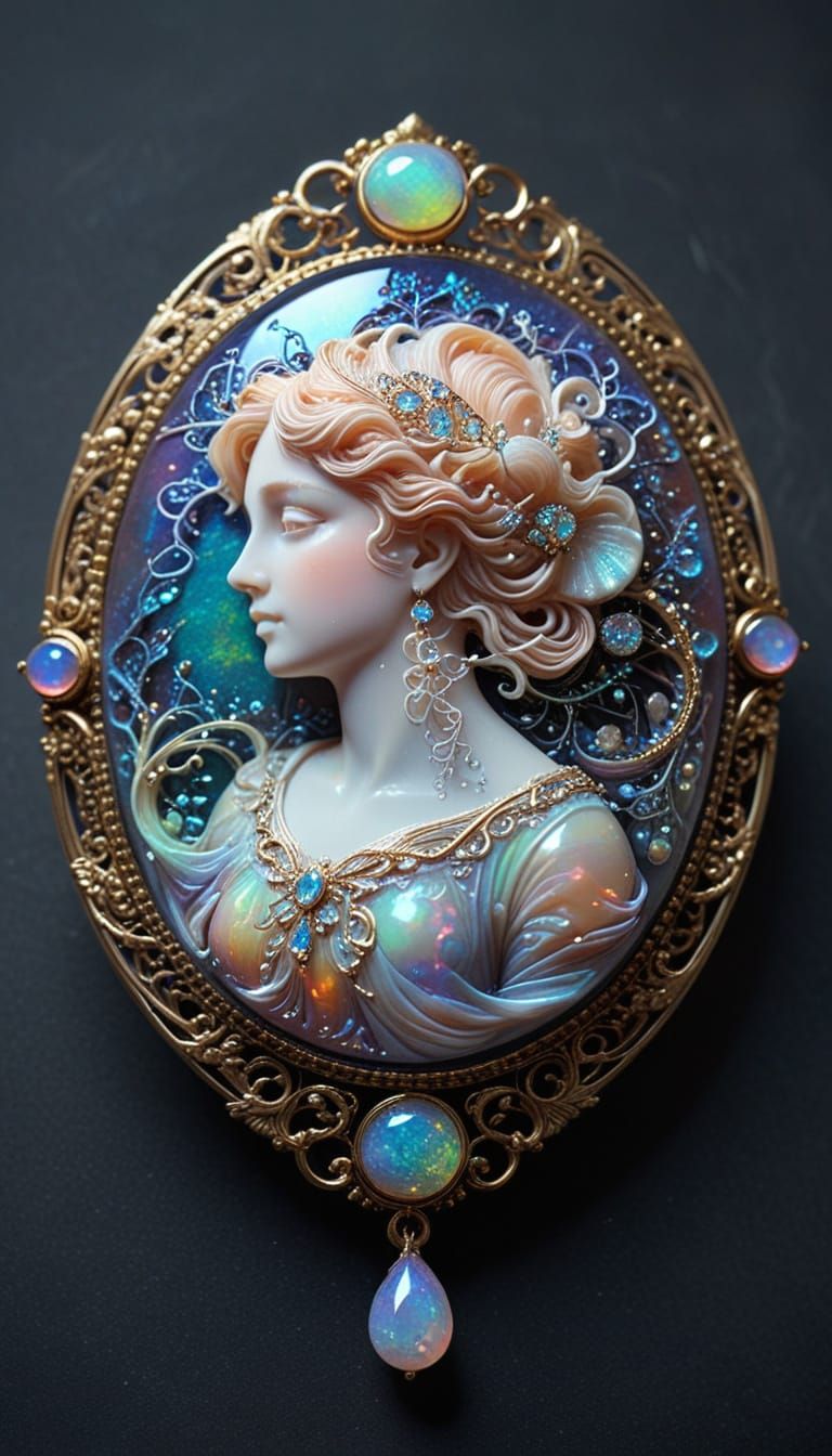 Cameo brooch   by @Gonnutzie
