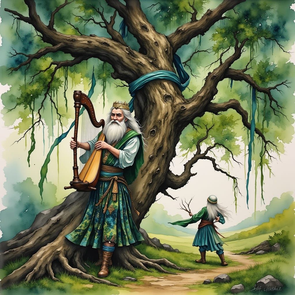 "The Dagda and his harp, Uaithne"