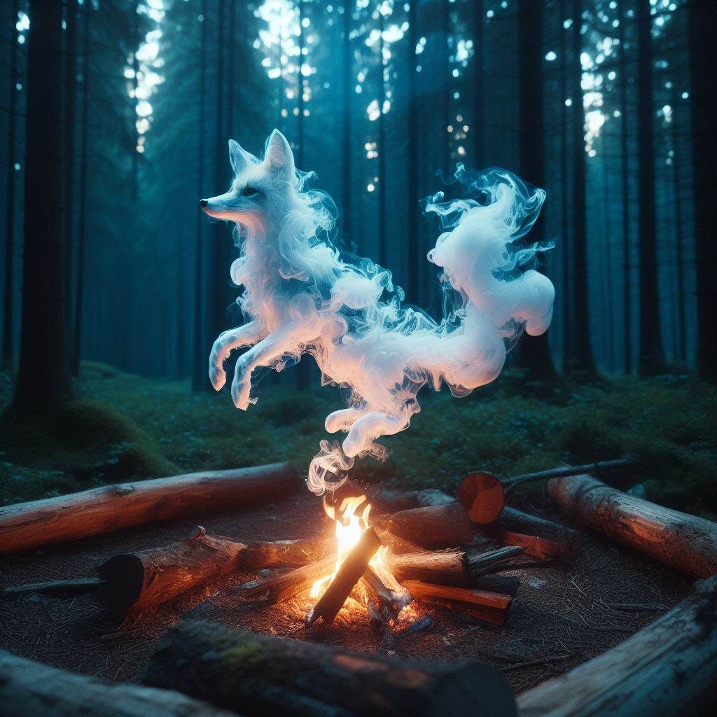 Fox made of smoke