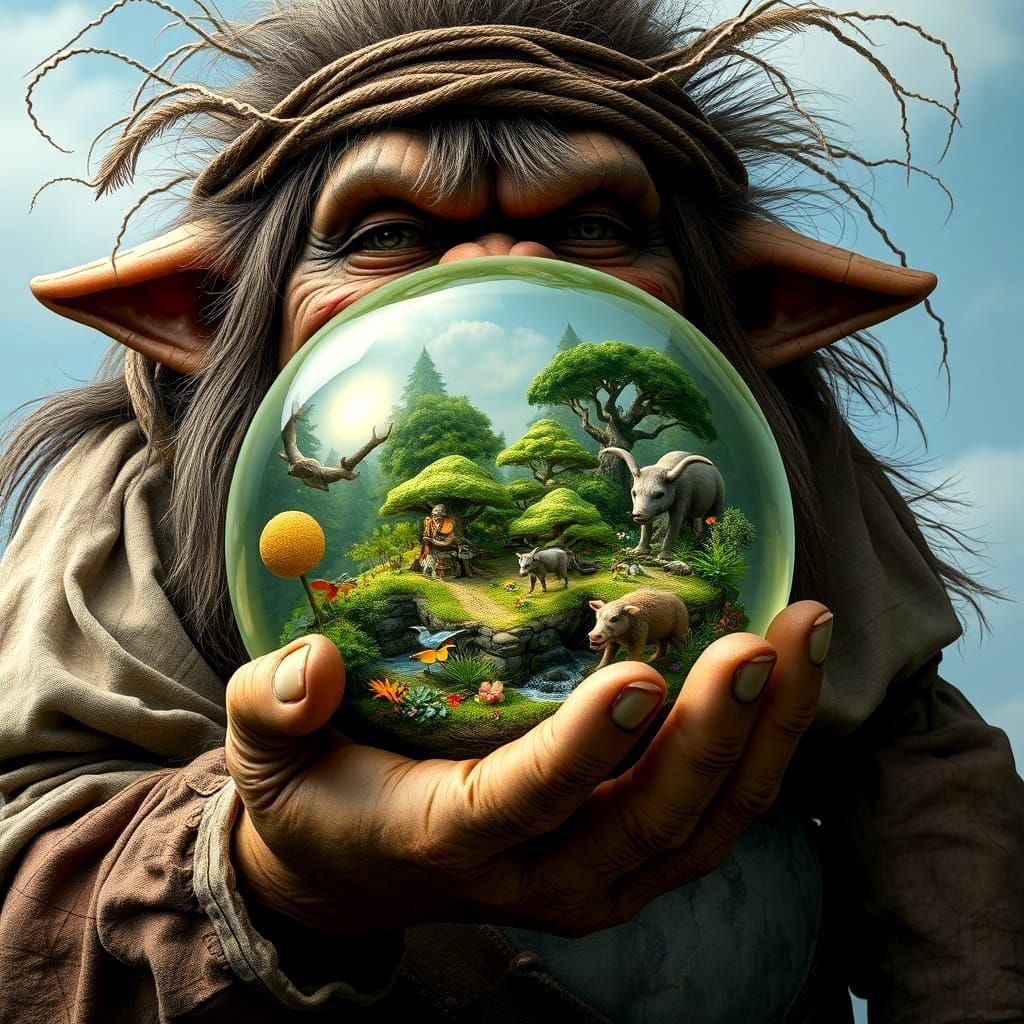 animals moving inside ball