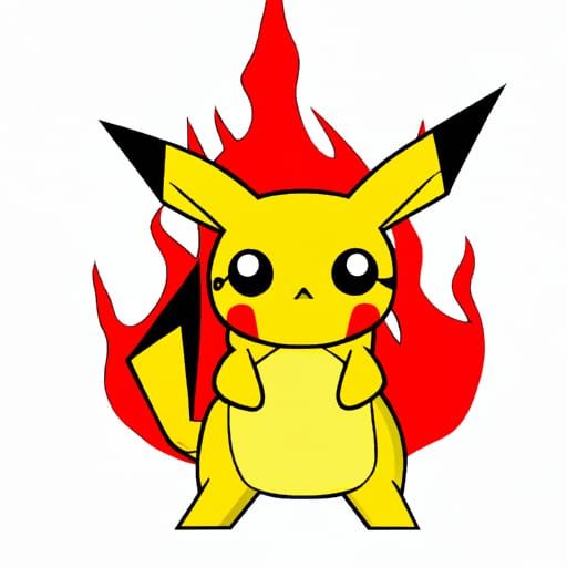 A fire pikachu using cartoon network' dexter's laboratory st...