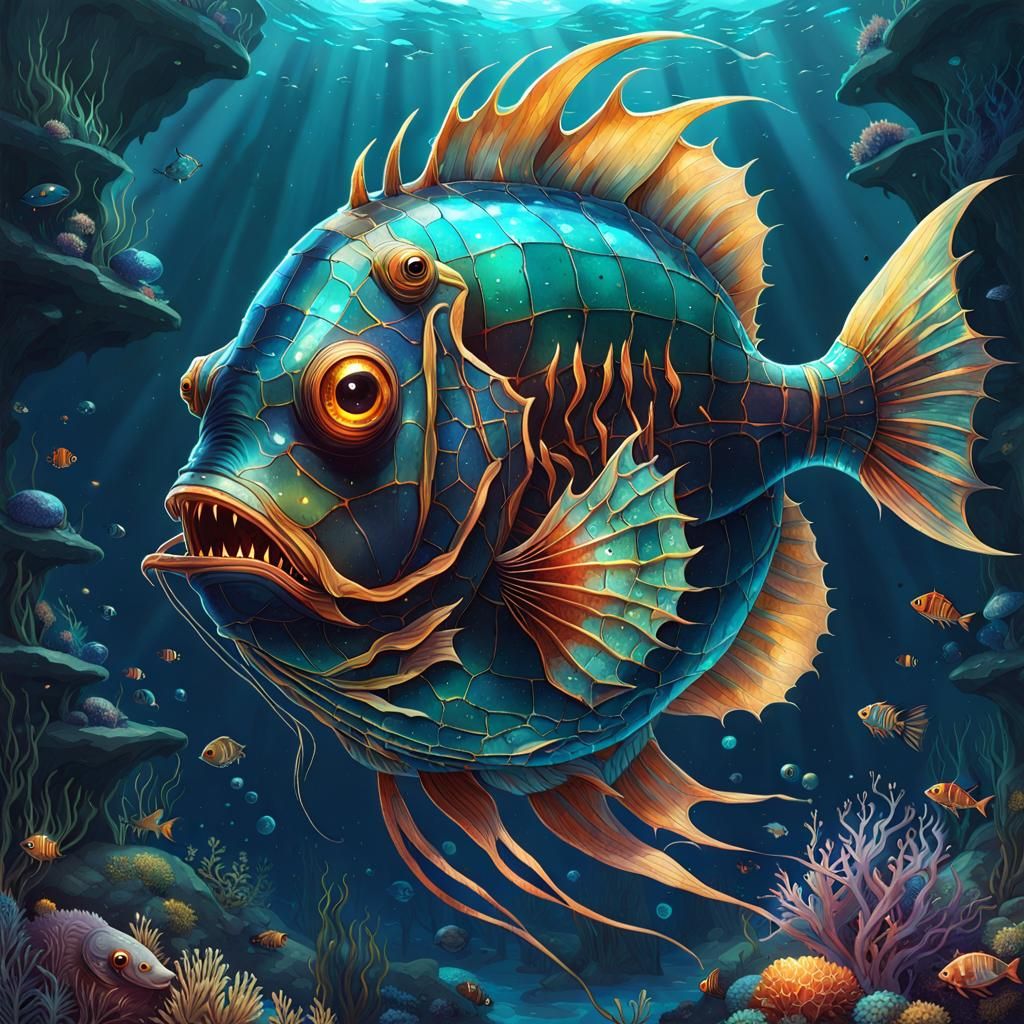 Alien Fish - AI Generated Artwork - NightCafe Creator