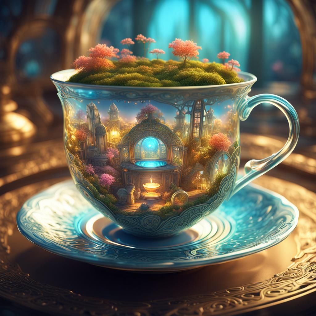 Scene in a teacup