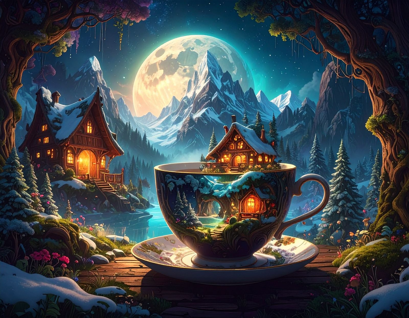 Winter with Summer Teacup