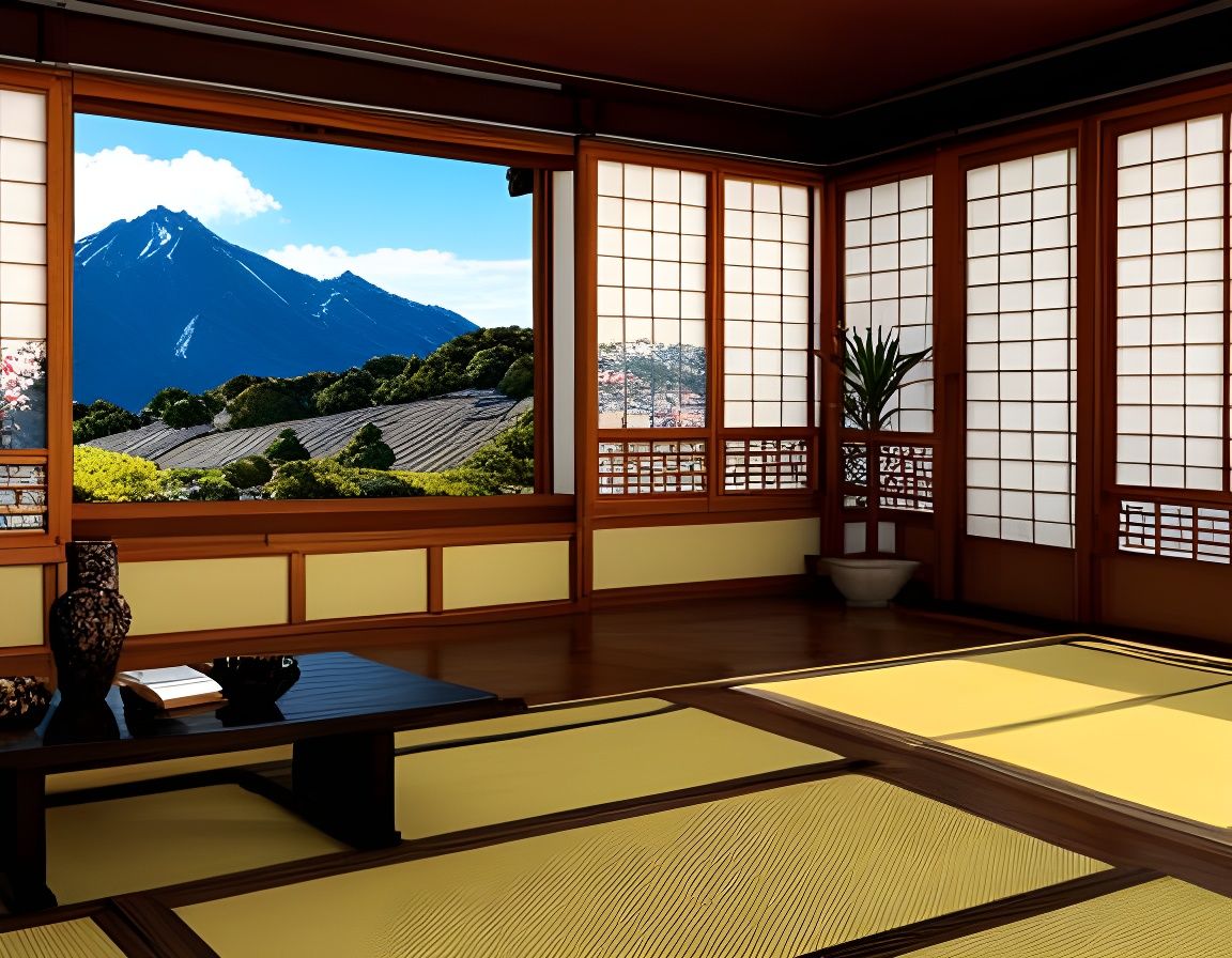 Looking out on Japanese fields