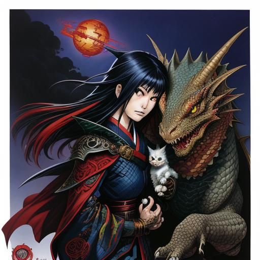 A Gothic Witch And Her Dragons!