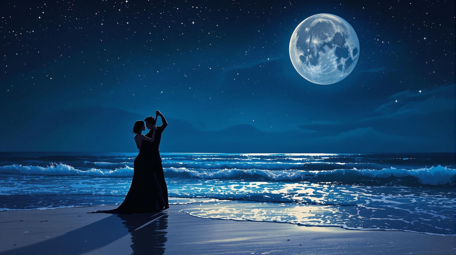 Silhouetted Couple on the Beach  by @Atlaxa