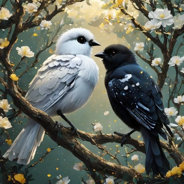 White Bird, Black Bird  by @DragonIdk
