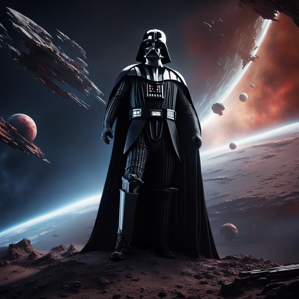 Darth Vader in Space - AI Generated Artwork - NightCafe Creator