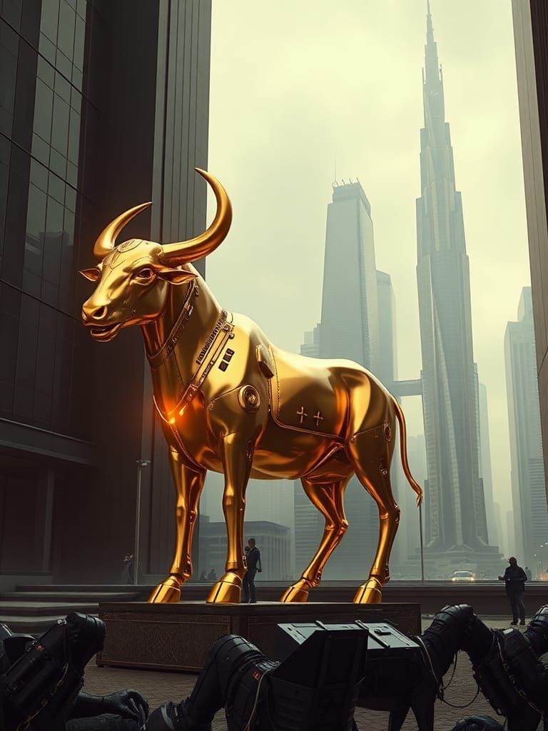 A modern golden calf