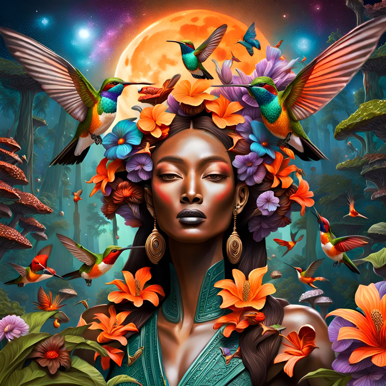 Brightside Moon Queen AI Generated Artwork NightCafe Creator