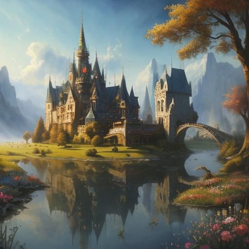 A fairytale palace - AI Generated Artwork - NightCafe Creator